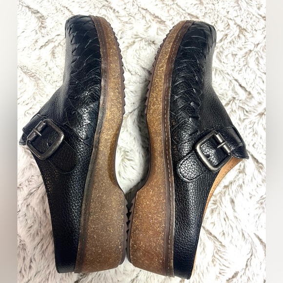 Brioso Jordyn Black Leather Braided Clogs Mules Women's Size 6.5 NWOT - Picture 2 of 7